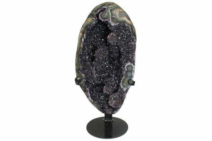 Amethyst Geode Section on Metal Stand - Uruguay #139802